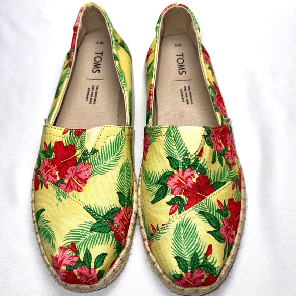 Toms Yellow and Pink Floral Espadrilles - Picture 3 of 6